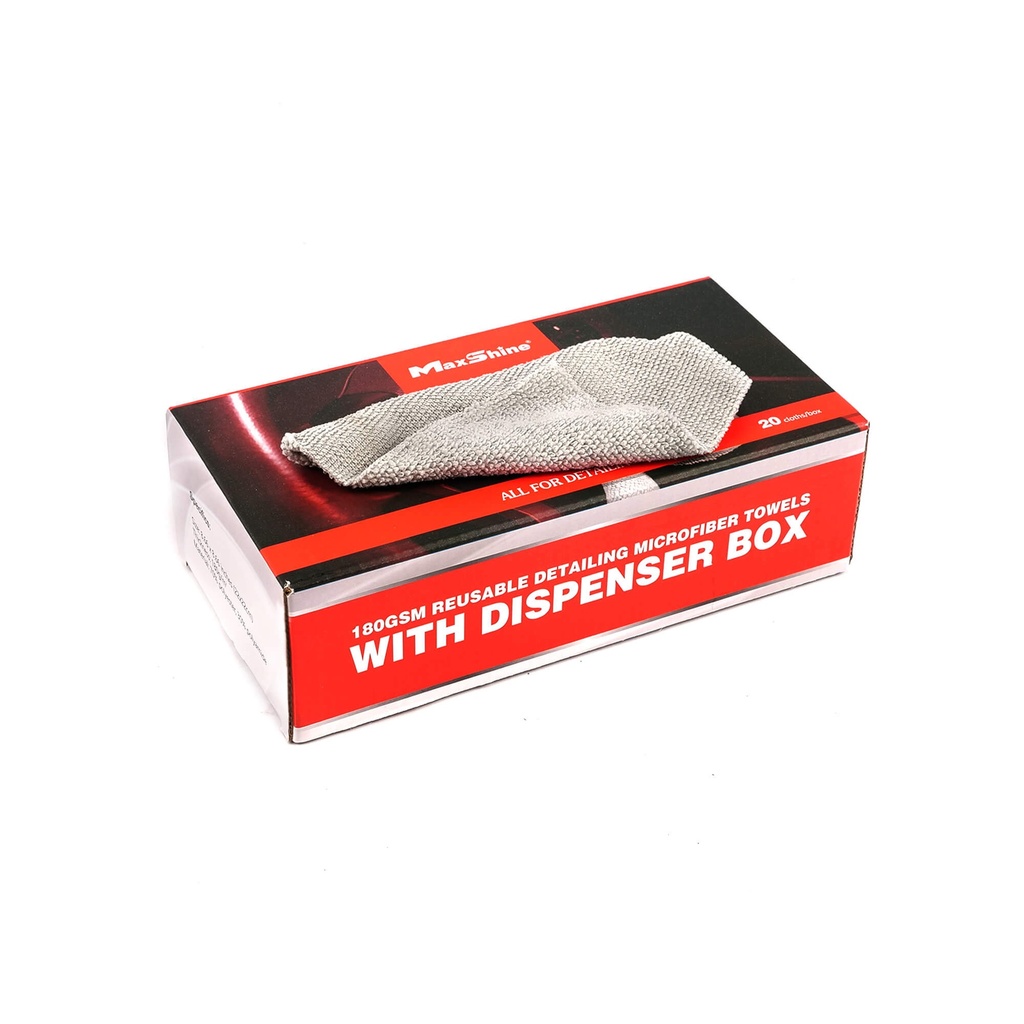 180GSM Reusable Detailing Microfiber Towels with Dispenser Box