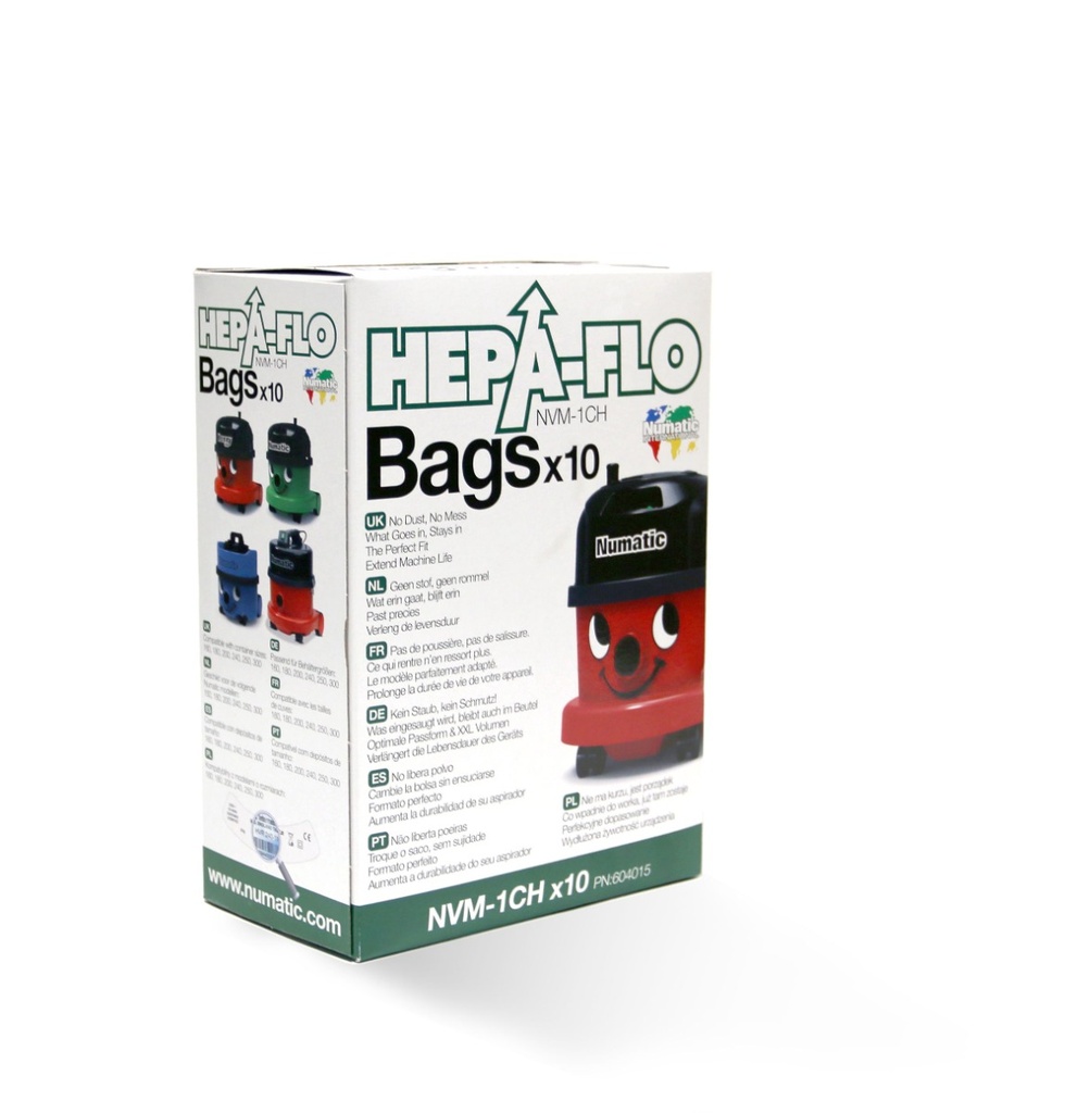 NVM-1CH 10 hoover bags 180-250 models